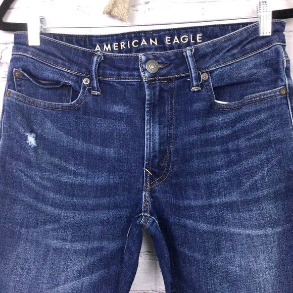 American Eagle Men's Next Level Airflex Medium Wash Slim Jeans Size 30X32 - Picture 2 of 9